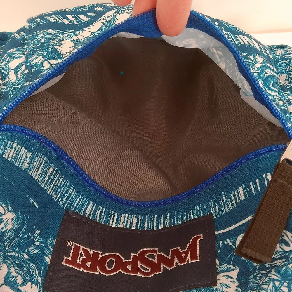 JANSPORT Superbreak Backpack Big Student Midnight Sky Floral Stripe Water Repel - Picture 13 of 15